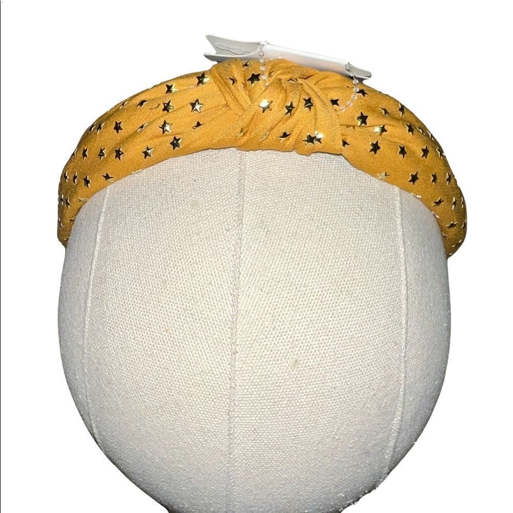 Lulla Collection by Bindaya Gold with Gold Stars Knotted Headband One Size New